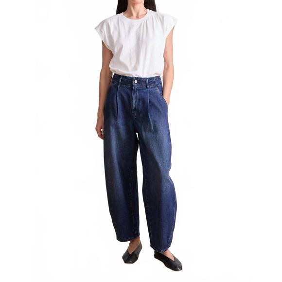 NEW APIECE APART bari cropped barrel leg jean in delta - Picture 3 of 5